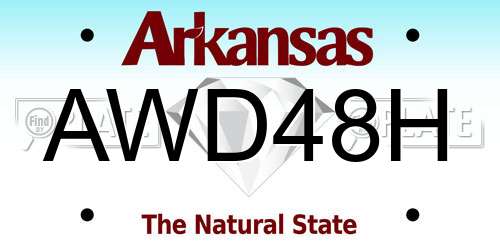 AWD48H Arkansas License Plate