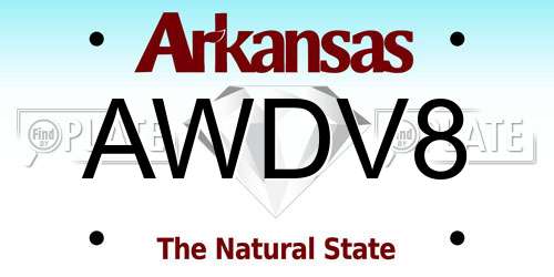 AWDV8 Arkansas License Plate