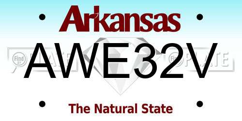 AWE32V Arkansas License Plate