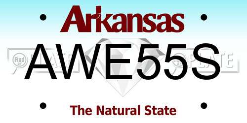 AWE55S Arkansas License Plate