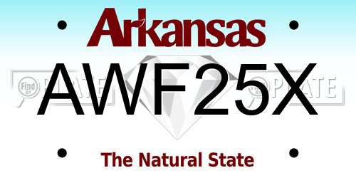 AWF25X Arkansas License Plate