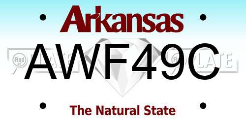 AWF49C Arkansas License Plate