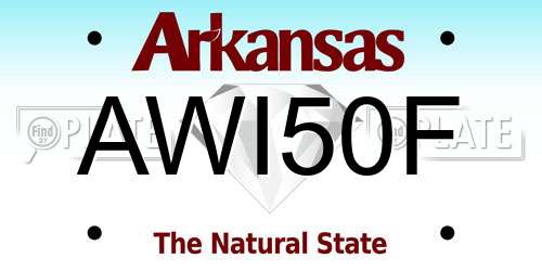 AWI50F Arkansas License Plate