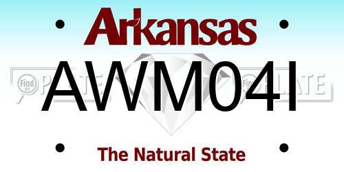 AWM04I Arkansas License Plate