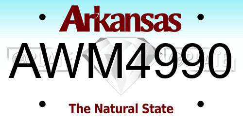AWM4990 Arkansas License Plate