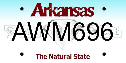 AWM696 Arkansas License Plate