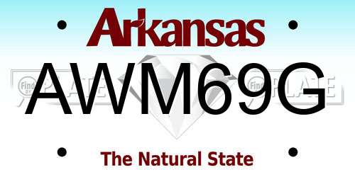 AWM69G Arkansas License Plate