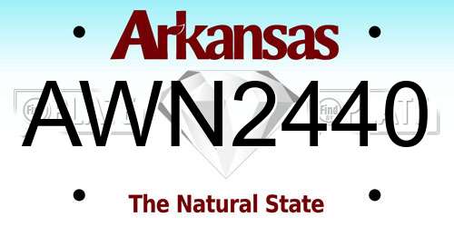 AWN2440 Arkansas License Plate