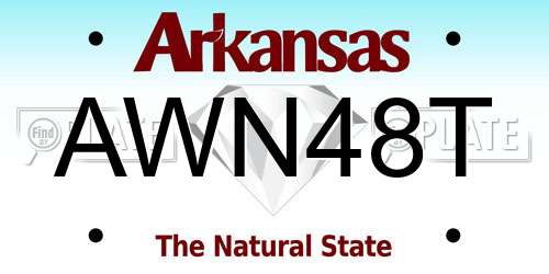 AWN48T Arkansas License Plate