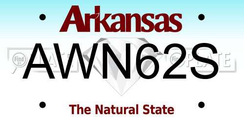 AWN62S Arkansas License Plate