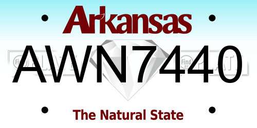 AWN7440 Arkansas License Plate