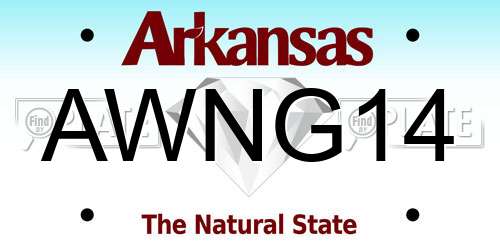 AWNG14 Arkansas License Plate