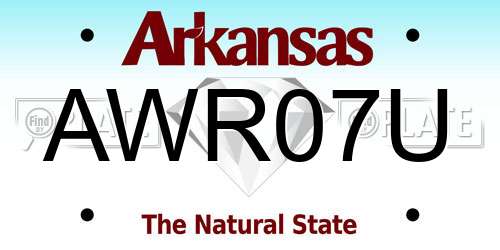 AWR07U Arkansas License Plate
