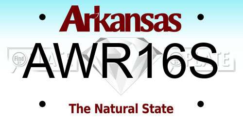AWR16S Arkansas License Plate