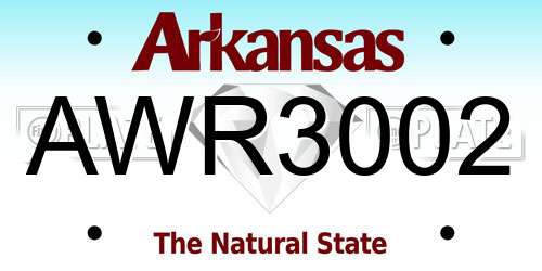 AWR3002 Arkansas License Plate