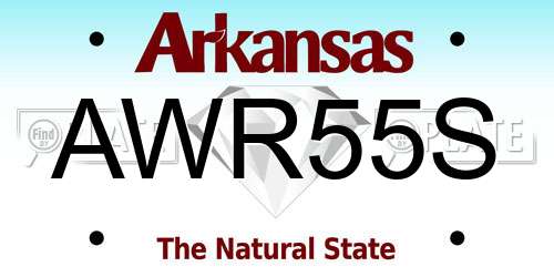 AWR55S Arkansas License Plate