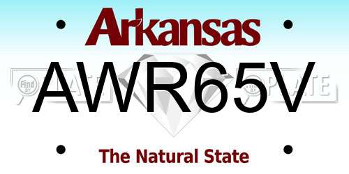 AWR65V Arkansas License Plate
