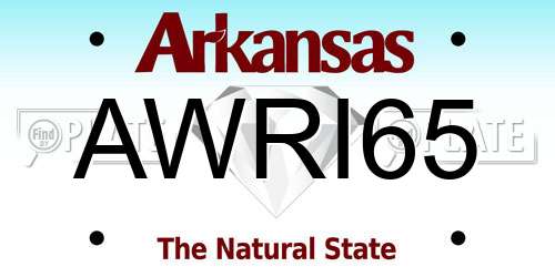 AWRI65 Arkansas License Plate