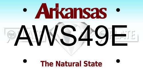 AWS49E Arkansas License Plate