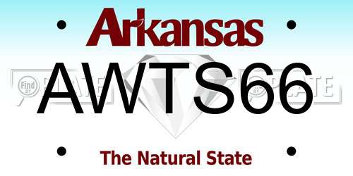 AWTS66 Arkansas License Plate