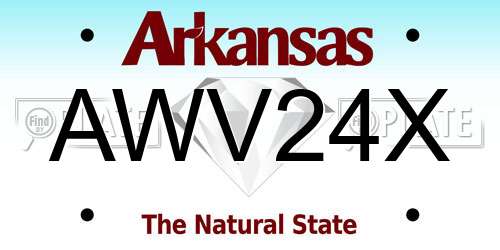 AWV24X Arkansas License Plate