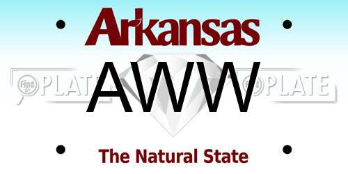 AWW Arkansas License Plate