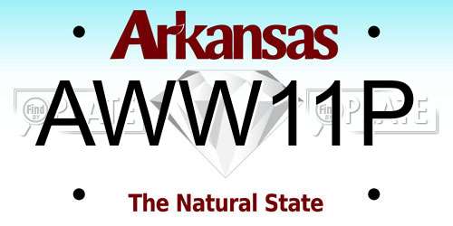 AWW11P Arkansas License Plate