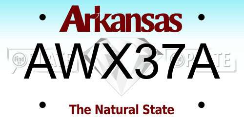 AWX37A Arkansas License Plate