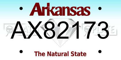 AX82173 Arkansas License Plate