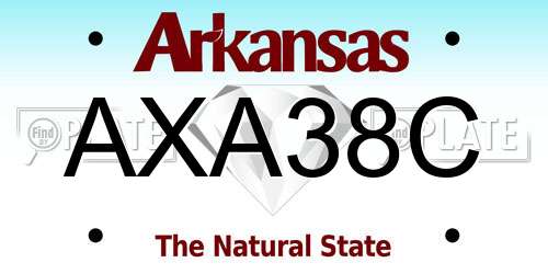 AXA38C Arkansas License Plate
