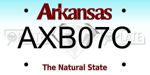AXB07C Arkansas License Plate