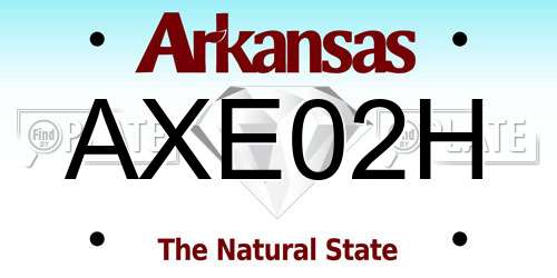 AXE02H Arkansas License Plate