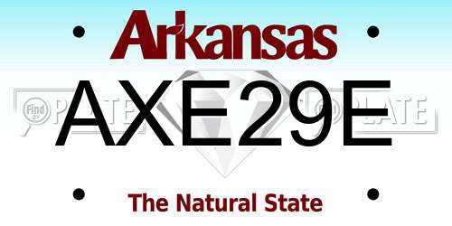 AXE29E Arkansas License Plate