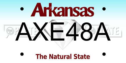 AXE48A Arkansas License Plate