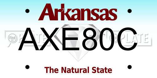 AXE80C Arkansas License Plate