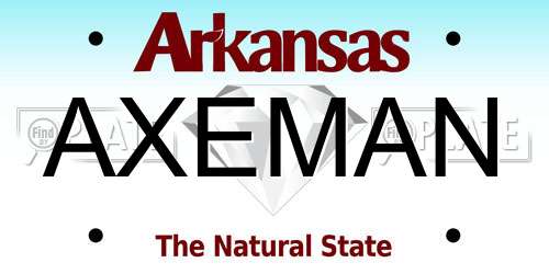 AXEMAN Arkansas License Plate