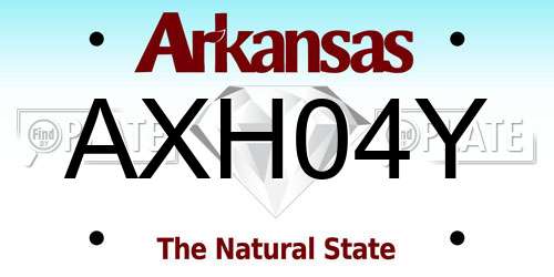 AXH04Y Arkansas License Plate