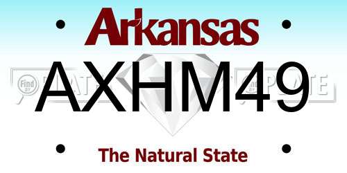 AXHM49 Arkansas License Plate