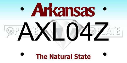 AXL04Z Arkansas License Plate