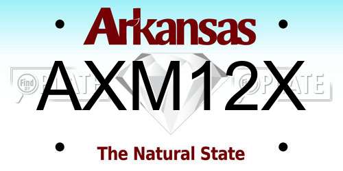 AXM12X Arkansas License Plate