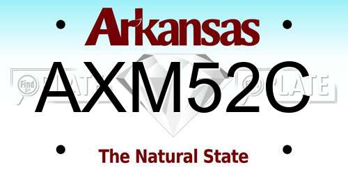 AXM52C Arkansas License Plate