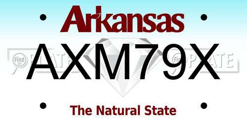 AXM79X Arkansas License Plate