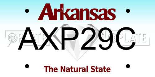 AXP29C Arkansas License Plate