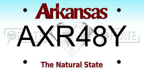 AXR48Y Arkansas License Plate