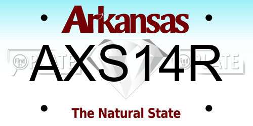 AXS14R Arkansas License Plate