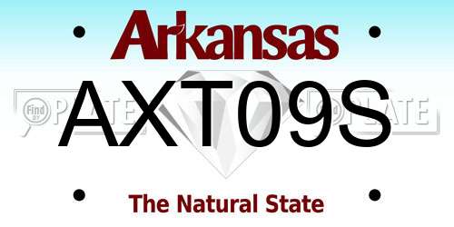 AXT09S Arkansas License Plate