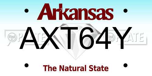 AXT64Y Arkansas License Plate