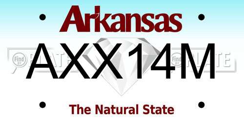 AXX14M Arkansas License Plate