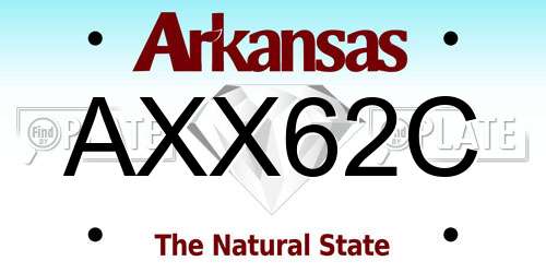 AXX62C Arkansas License Plate