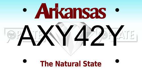 AXY42Y Arkansas License Plate